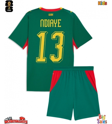 Senegal Iliman Ndiaye #13 Replica Away Stadium Kit for Kids World Cup 2026 Short Sleeve (+ pants)